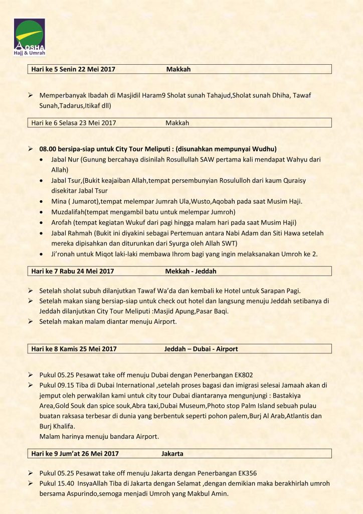 Umroh City Tour Dubai